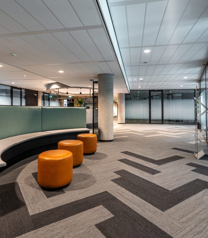 Beautiful shot of the modern style open space office interior